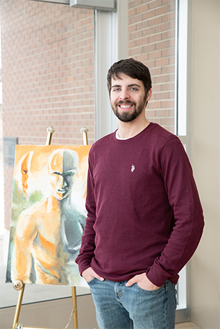 Unison Bank's Artist of the Month for February 2022 is Shaun Hogan of Valley City, N.D. Shaun's paintings are displayed throughout the lobby of Unison Bank in Jamestown, N.D.